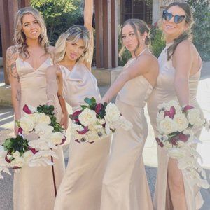 Amsale Briar Bridesmaid Dress Champagne